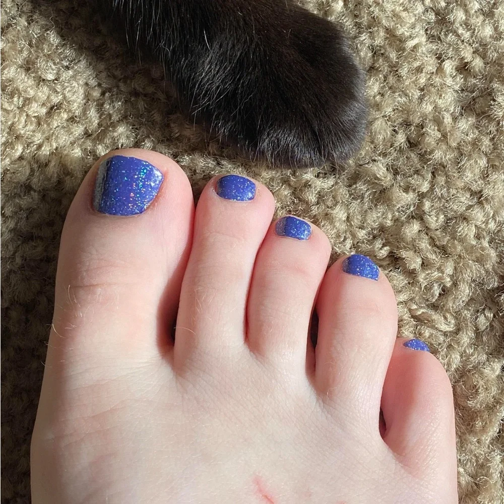 *Retired* Color Street: Good Night (Pedicure) | Indigo Purple Blue Sparkle